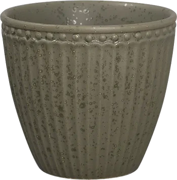 Greengate Alice Latte Cup in Olive Green – Hochwertiger Porzellan Latte Cup, ca. 10 cm Durchmesser, ca. 9 cm Höhe