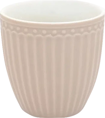 Greengate Mini Latte Cup in Creamy Fudge – Hochwertiger Porzellan-Mini Latte Cup, 7 x 7 cm, spülmaschinen- & mikrowellengeeignet