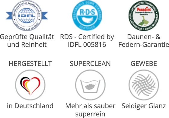 Paraides Daunendecke Gaila 100 – Winterdecke, 100% Daunen, RDS zertifiziert, Super Clean
