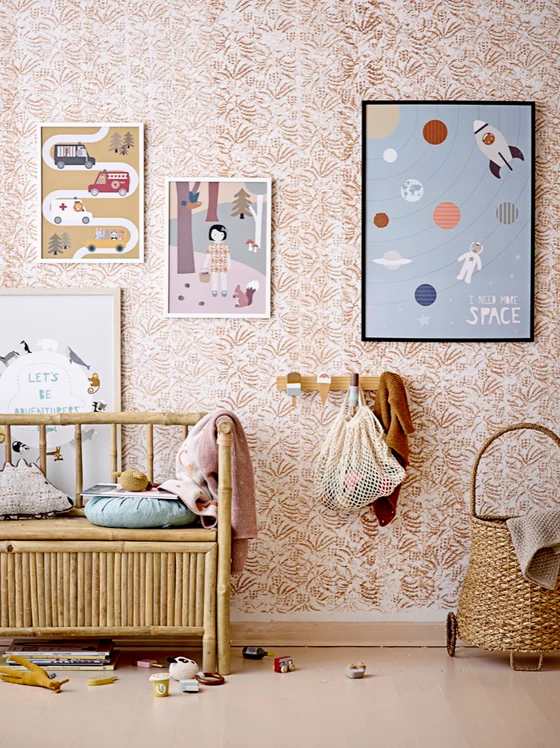 Wandgarderobe Kinderzimmer Bloomingville Zyon Braun FSC®