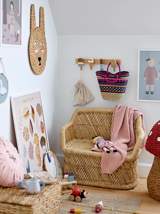 Wandgarderobe Kinderzimmer Bloomingville Zyon Braun FSC®