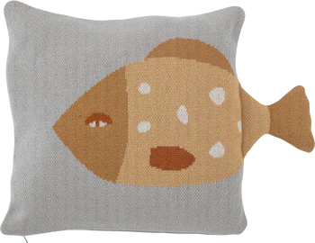 Kinderkissen Fischform Bloomingville Larle Blau OEKO-TEX®