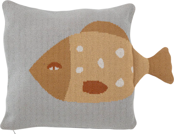 Kinderkissen Fischform Bloomingville Larle Blau OEKO-TEX®