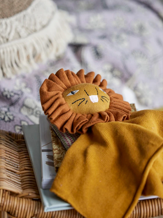 Kuscheltier-Decke Löwenkopf Braun Bloomingville MINI Baumwolle