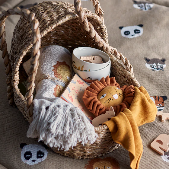 Kuscheltier-Decke Löwenkopf Braun Bloomingville MINI Baumwolle