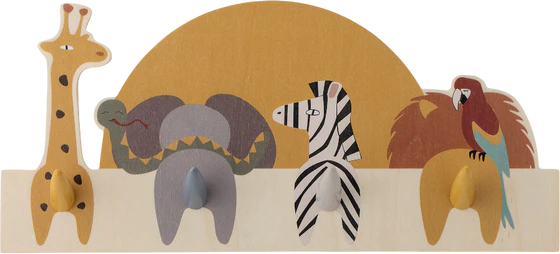 Wandgarderobe Kinderzimmer Bloomingville Mallen Braun FSC Holz