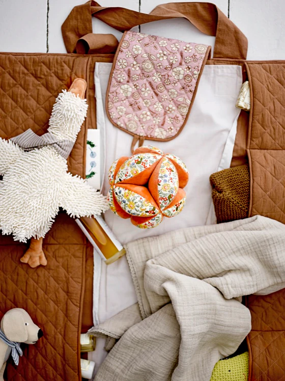 Wickelauflage für Babys Bloomingville Thanne Braun Baumwolle