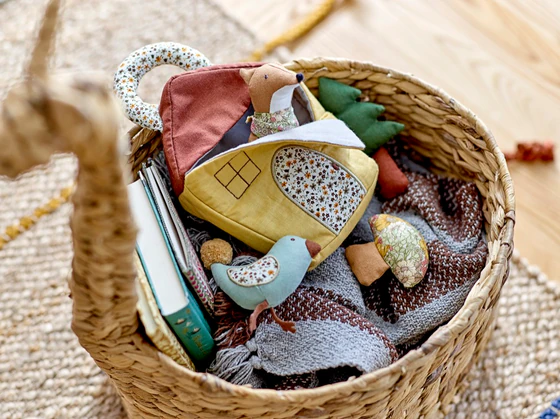 Kinderdecke Bloomingville Nann Braun Recycelte Baumwolle
