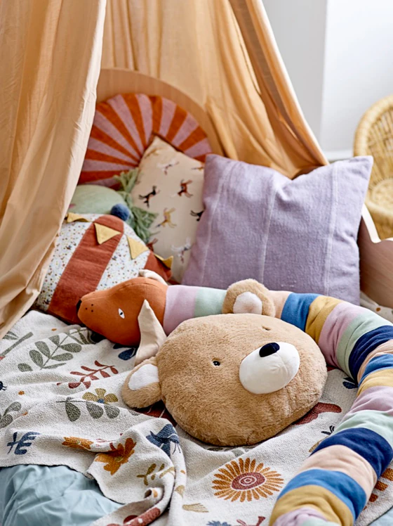 Dekokissen Bloomingville Kita Violett Baumwolle – Weiche Haptik