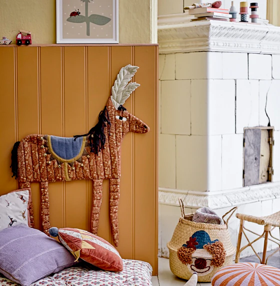 Dekokissen Bloomingville Kita Violett Baumwolle – Weiche Haptik