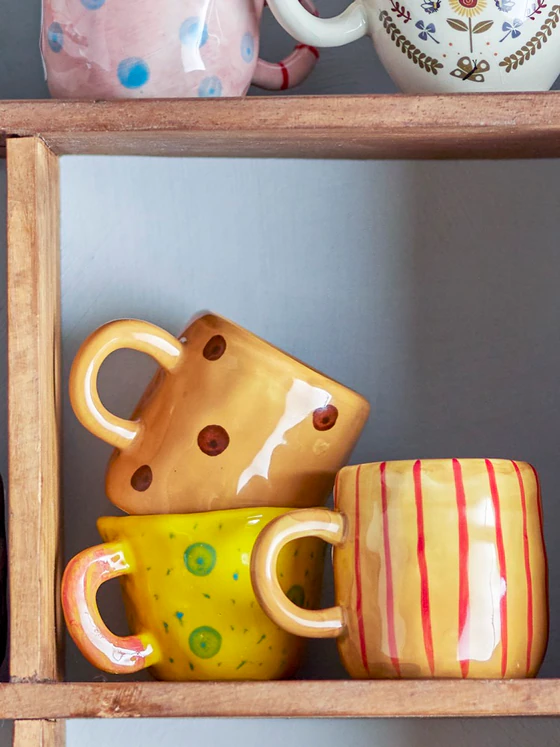 Kindertasse Steingut Gelb Nini Bloomingville MINI Robust