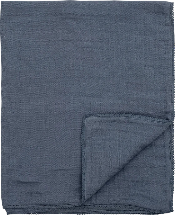 Babydecke Musselin Bloomingville Blau Baumwolle weich