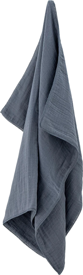 Babydecke Musselin Bloomingville Blau Baumwolle weich