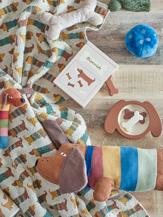 Kinderdecke Bloomingville Charlie Braun Recycelte Baumwolle