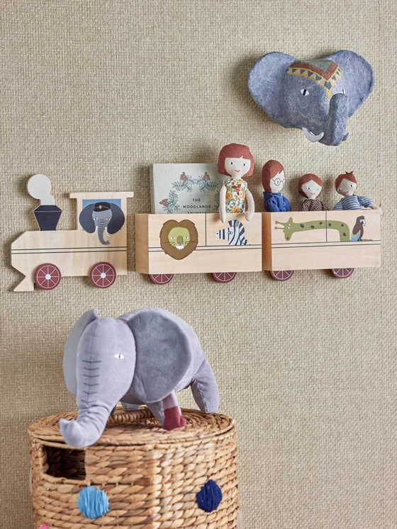 Wandregal Kinderzimmer Bloomingville Mallen Natur Sperrholz
