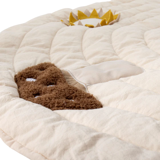 Runde Baby-Spielmatte Bloomingville Agnes Weiß Baumwolle 100 cm