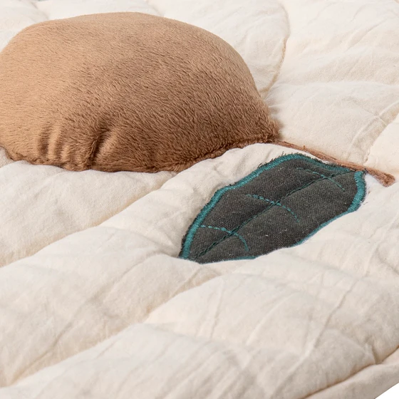 Runde Baby-Spielmatte Bloomingville Agnes Weiß Baumwolle 100 cm