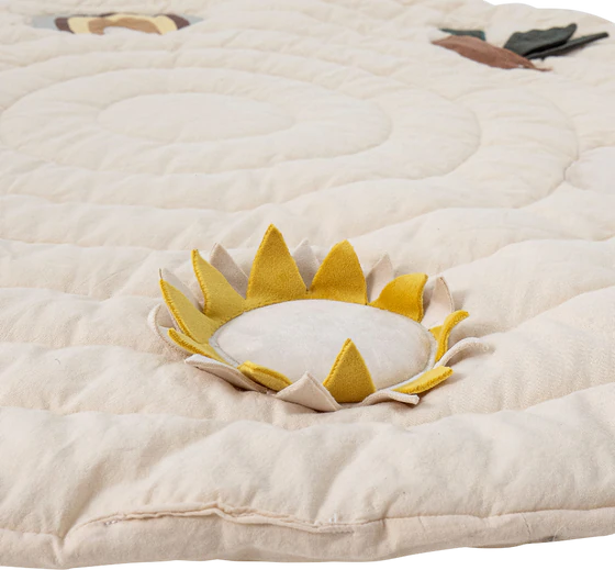 Runde Baby-Spielmatte Bloomingville Agnes Weiß Baumwolle 100 cm