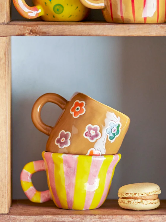Kindertasse Steingut Bloomingville Addy Braun Unikat