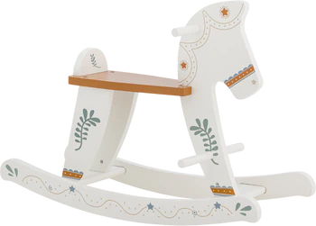 Schaukelpferd Kinder Bloomingville MINI Ruddy Weiß MDF