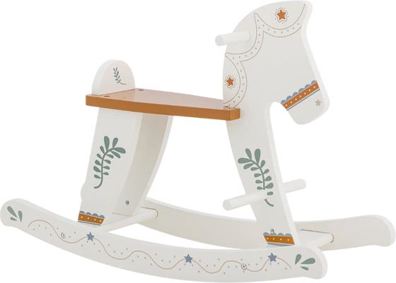 Schaukelpferd Kinder Bloomingville MINI Ruddy Weiß MDF