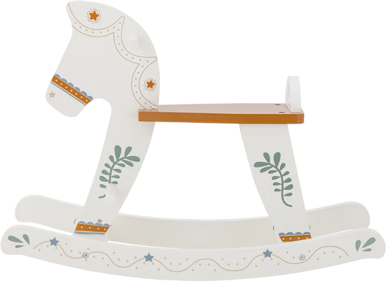 Schaukelpferd Kinder Bloomingville MINI Ruddy Weiß MDF