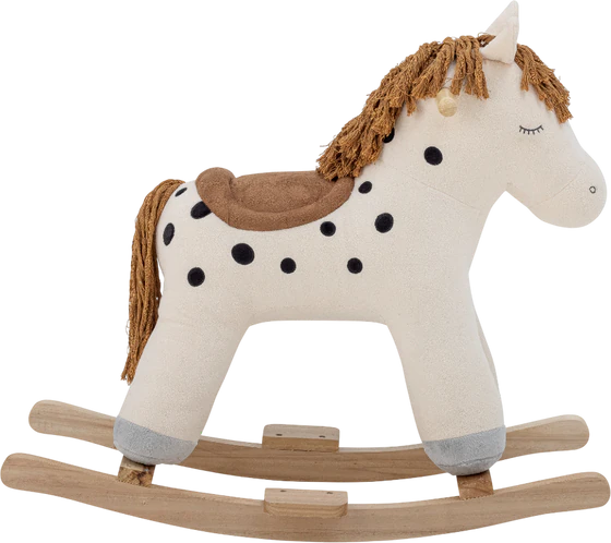 Schaukelpferd Kinder Bloomingville Merlen Weiß Polyester Komfort