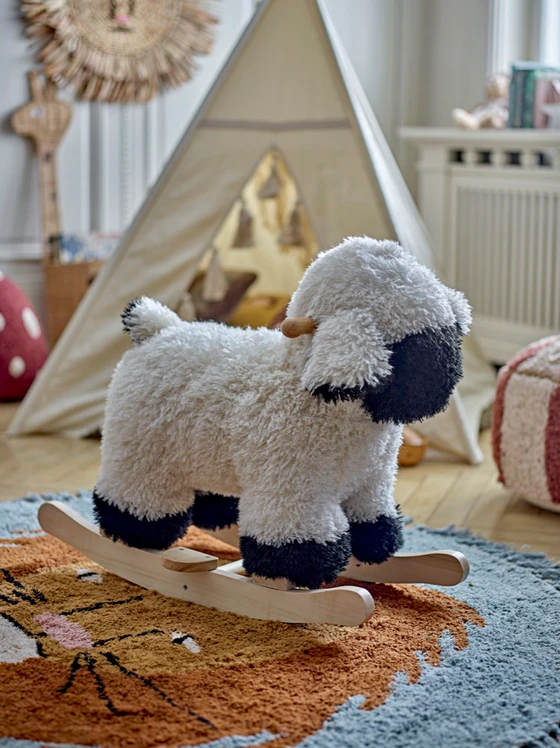 Schaukeltier Schaf Bloomingville MINI – Kuscheliges Polyester