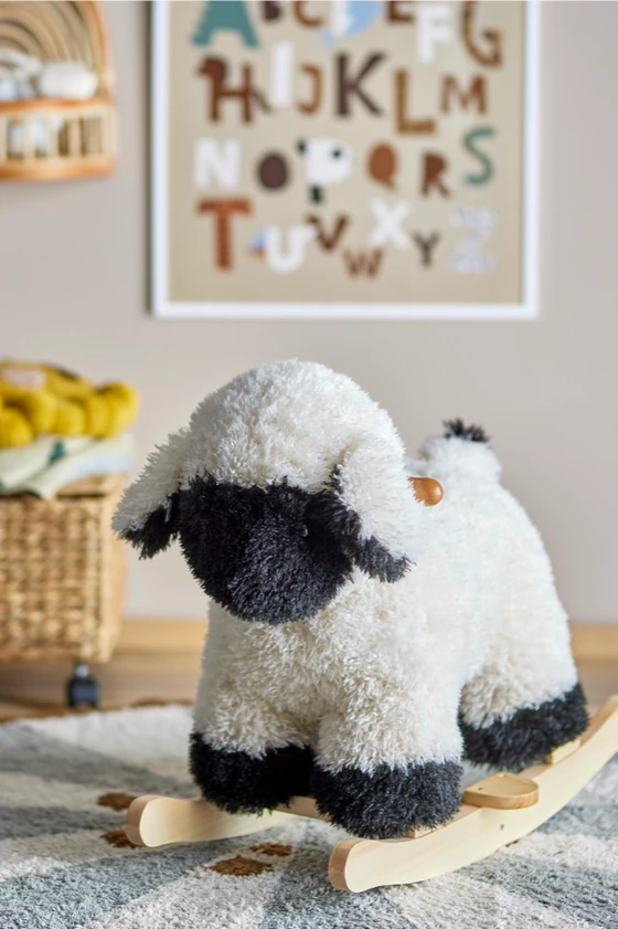 Schaukeltier Schaf Bloomingville MINI – Kuscheliges Polyester