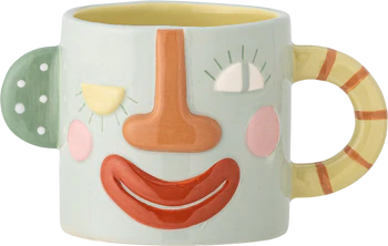 Kindertasse Steingut Blau Bloomingville – Handbemalt Unikat