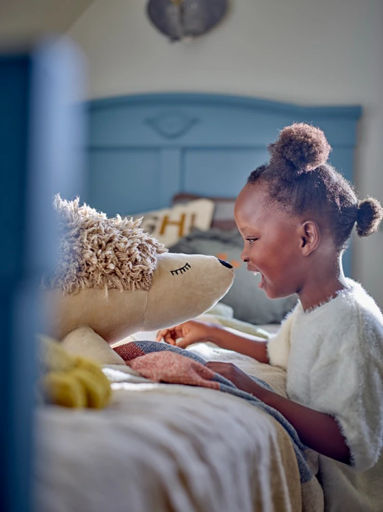 Kinderzimmer-Pouf Bloomingville Henny Braun Baumwolle – Weich & Gemütlich