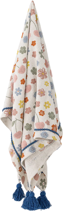 Kinderdecke Bloomingville MINI Cherry Rose Recycelt Kuschelweich