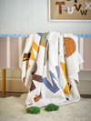 Wohndecke Bloomingville Memmo Natur Recycelt Fransen 160x130