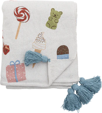 Kinderdecke Bloomingville Sweets Natur recycelte Baumwolle