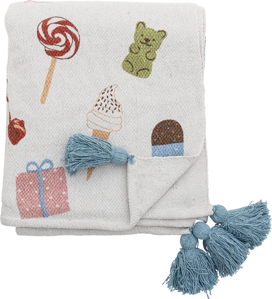Kinderdecke Bloomingville Sweets Natur recycelte Baumwolle