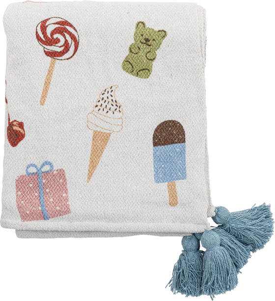 Kinderdecke Bloomingville Sweets Natur recycelte Baumwolle