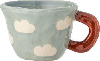 Kindertasse Steingut Blau Bloomingville MINI – Unikat Wolkenmotiv