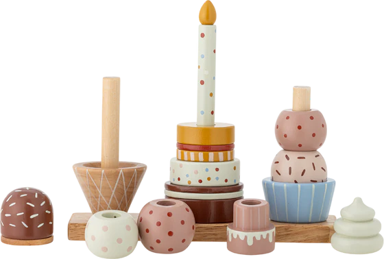 Stapelturm-Spielzeug Bloomingville MINI Celebrate Natur Holz