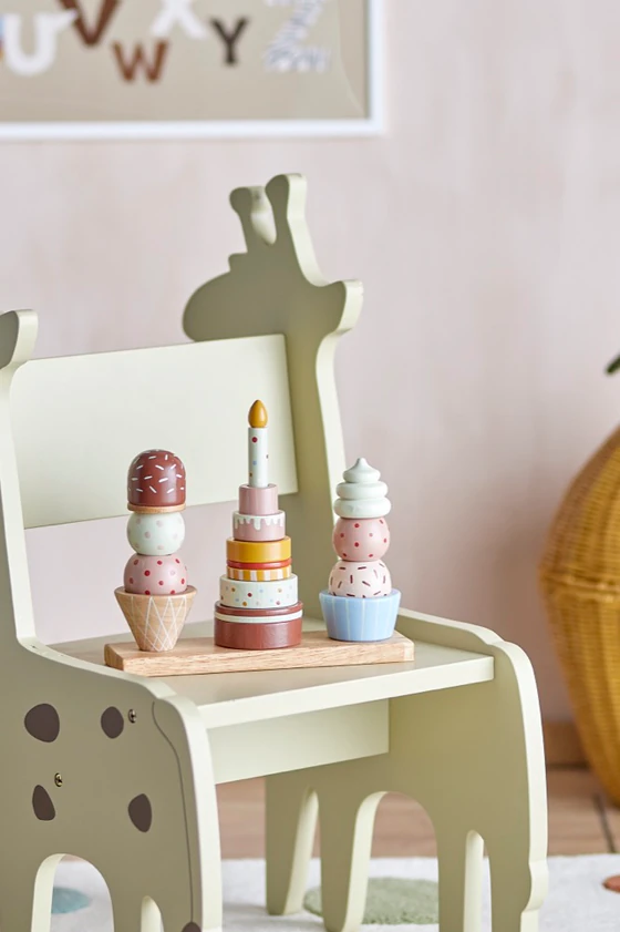 Stapelturm-Spielzeug Bloomingville MINI Celebrate Natur Holz