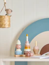 Stapelturm-Spielzeug Bloomingville MINI Celebrate Natur Holz
