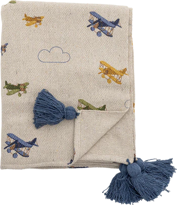 Kinderdecke Bloomingville Natur Recycelte Baumwolle 160x130 cm