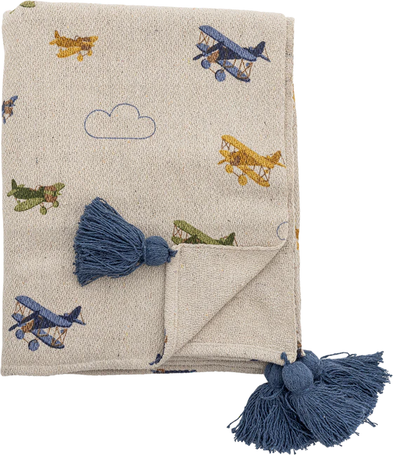 Kinderdecke Bloomingville Natur Recycelte Baumwolle 160x130 cm