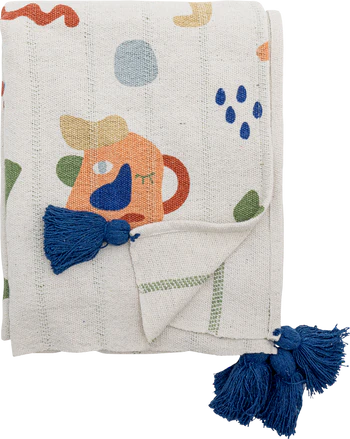 Kinderdecke Bloomingville Sylvie Natur Recycelt Fruchtmotive