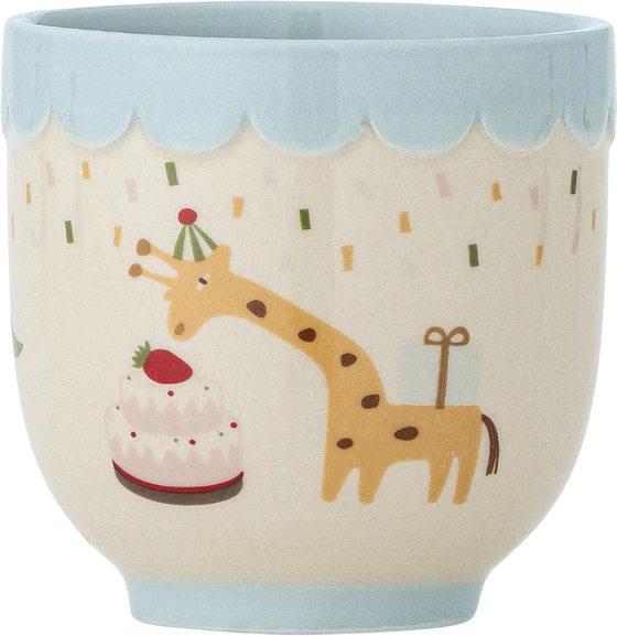 Kindertasse Steingut Blau Bloomingville MINI Celebrate – Spülmaschinengeeignet