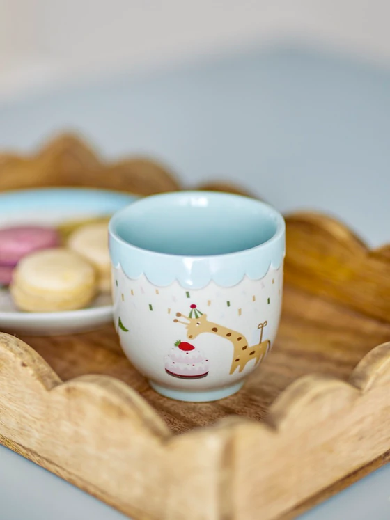 Kindertasse Steingut Blau Bloomingville MINI Celebrate – Spülmaschinengeeignet