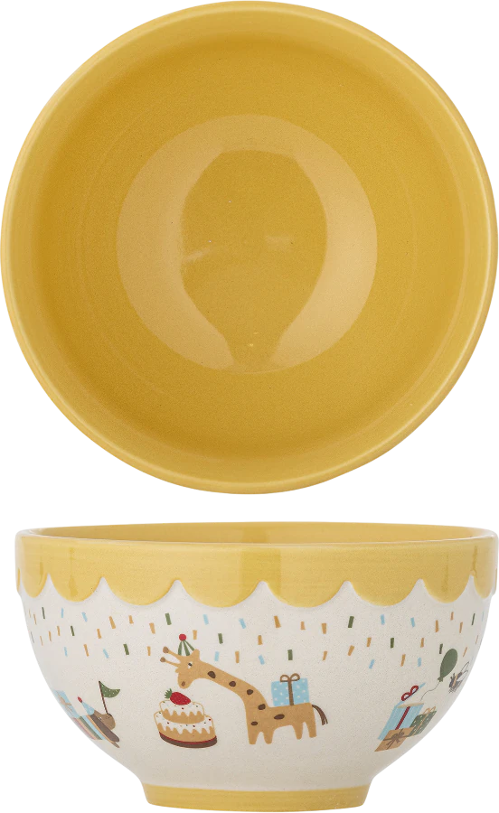 Kinderschale Steingut Bloomingville MINI Celebrate Gelb Unikat