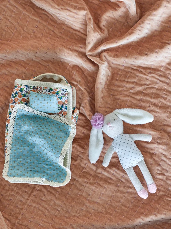 Weiches Stoff-Kuscheltier-Set Milly Puppe Braun Bloomingville MINI