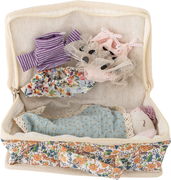 Weiches Stoff-Kuscheltier-Set Milly Puppe Braun Bloomingville MINI