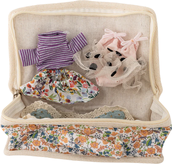 Weiches Stoff-Kuscheltier-Set Milly Puppe Braun Bloomingville MINI
