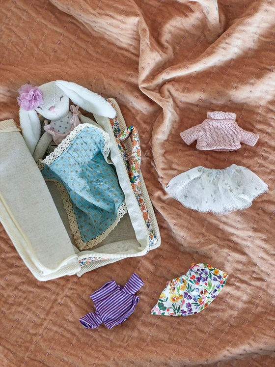 Weiches Stoff-Kuscheltier-Set Milly Puppe Braun Bloomingville MINI